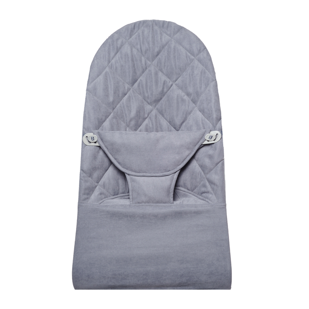 Сменный чехол на шезлонг babybjorn для шезлонга Baby Bjorn Balance Soft серый в клетку хлопок (BBS-00-02) - изображение 7