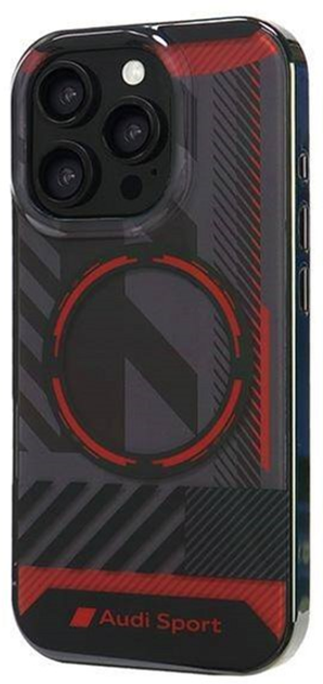 Etui Audi IML Sport z MagSafe do Apple iPhone 16 Pro Black/Red (6955250227858) - obraz 3