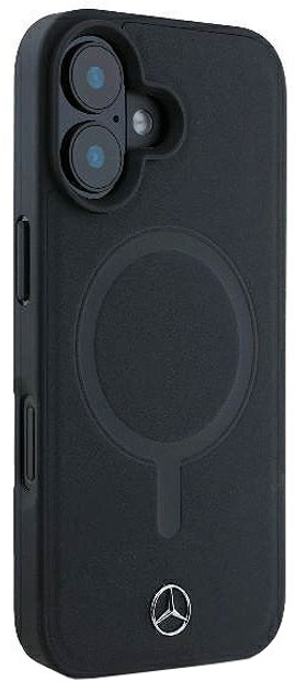 Etui Mercedes-Benz Smooth Leather MagSafe dla iPhone 16 PLUS Black (MEHMP16M23RCMK) - obraz 5