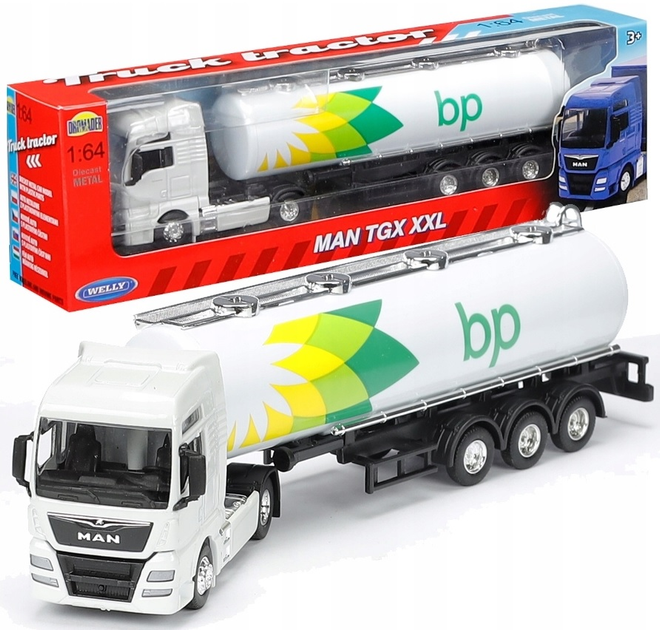 Pojazd Dromader Welly Truck 1/64 Man Tgx Oil Tanker (4891761580131) - obraz 1