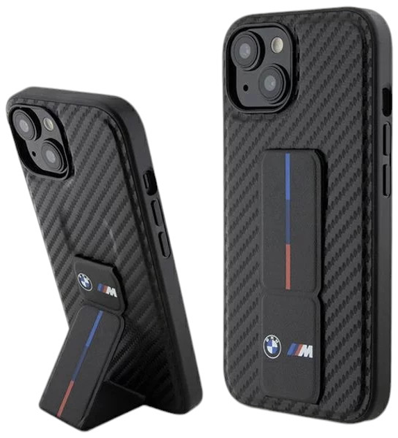 Чохол CG Mobile BMW M Grip Stand Carbon для Apple iPhone 16 Pro Max Black (BMHCP16XGSPCCK) - зображення 1