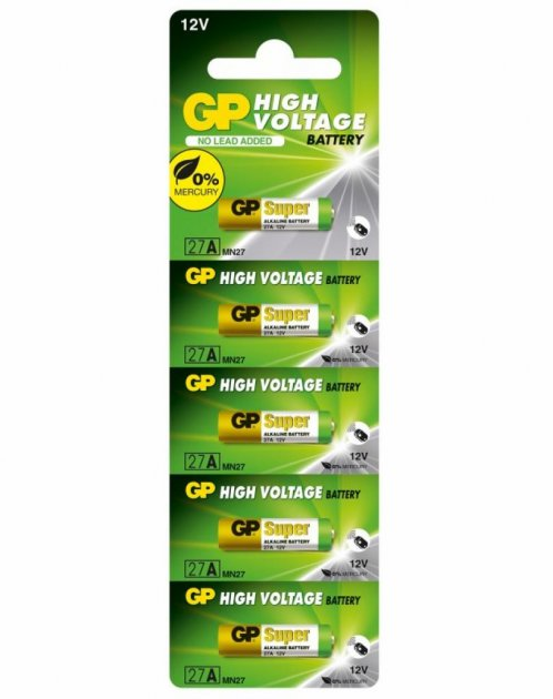 Батарейки GP 27A-U5, 12V Alkaline - Фото 1 Батарейки GP 27A-U5, 12V Alkaline - изображение 1