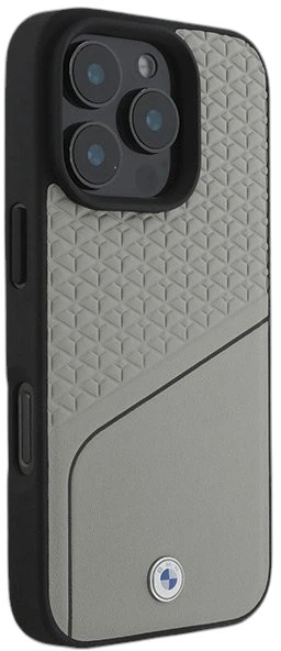Etui CG Mobile BMW Sign Leather Textured MagSafe do Apple iPhone 16 Pro Grey (BMHMP16L23RDCLG) - obraz 4