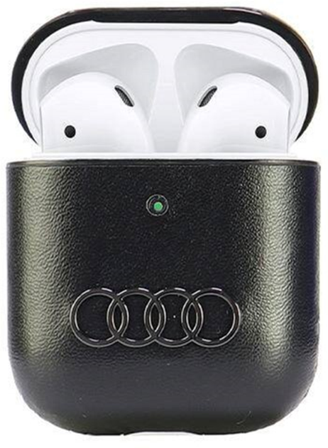 Etui Audi Leather Big Logo do AirPods 1 / 2 Black (6955250228251) - obraz 2