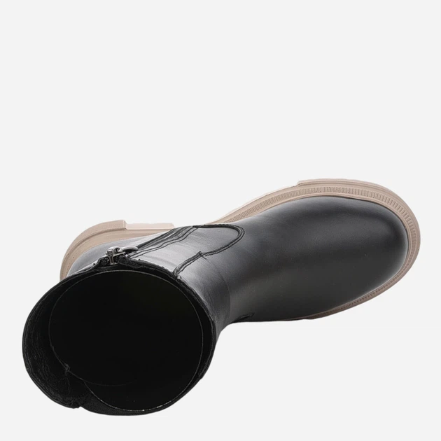 Женские зимние челси кожаные высокие PARADIZE SHOES CH-129 36 23.2 см Черные (ROZ6501054681) - изображение 5