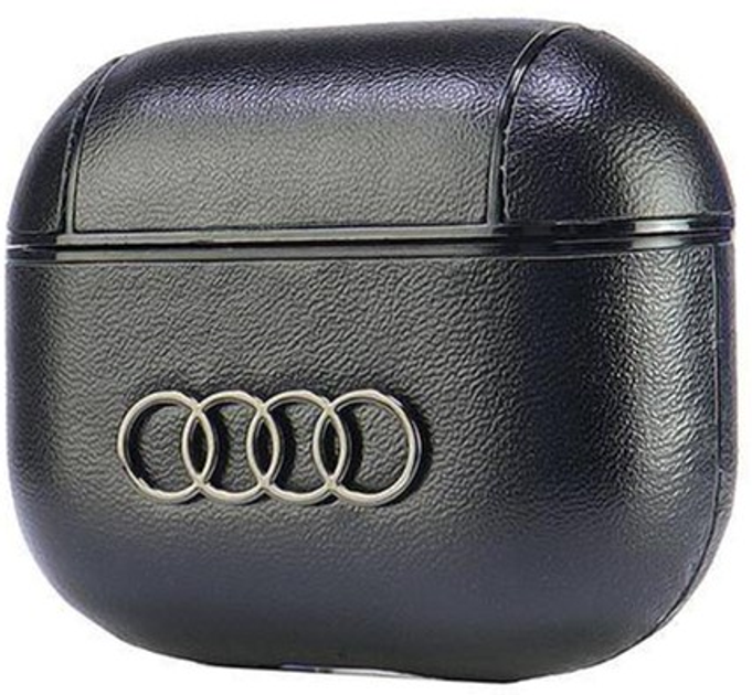 Etui Audi Leather Big Logo do AirPods 3 Black (6955250228268) - obraz 3