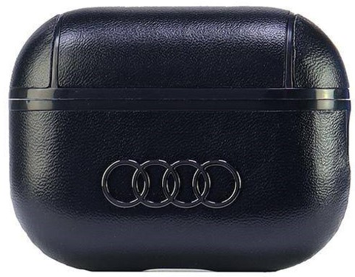 Чохол Audi Leather Big Logo для AirPods Pro 2 Black (6955250228275) - зображення 1