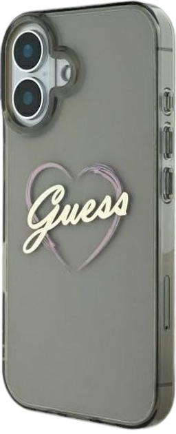 Панель Guess Hardcase IML Heart для Apple iPhone 16 Plus Black (GUHCP16MHCHGSPK) - зображення 3