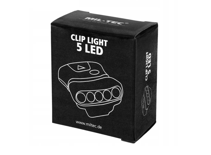 Ліхтарик Mil-Tec На кепку або Molle CLIP LIGHT 5 LED (15183600) - зображення 5