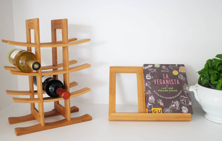Stojak na wino Zeller bambusowy na 12 butelek (4003368135809) - obraz 5