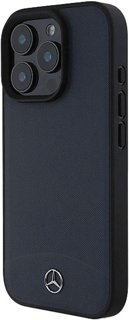 Панель Mercedes-Benz Textured And Plain Leather MagSafe для iPhone 16 PRO MAX Navy (MEHMP16X23RBARV) - зображення 4