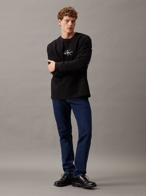 Longsleeve męski Calvin Klein Jeans J30J325647-BEH S Czarny (8720639007875) - obraz 3