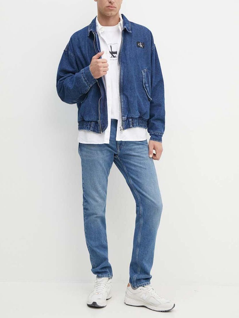 Футболка бавовняна довга чоловіча Calvin Klein Jeans J30J325687-YAF XL Біла (8720639015511) - зображення 3