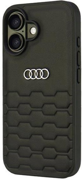 Etui Audi Synthetic Leather do Apple iPhone 16 Black (6955250228411) - obraz 2