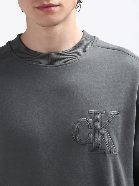 Світшот чоловічий Calvin Klein Jeans J30J325634-PSL M Сірий (8720639109586) - зображення 5