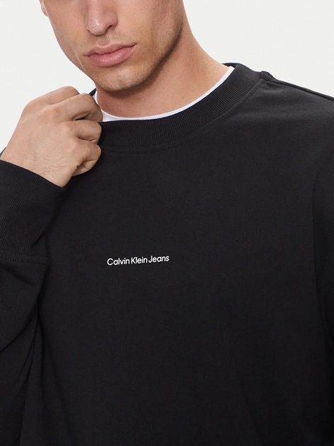 Світшот чоловічий Calvin Klein Jeans J30J326790-BEH S Чорний (8720639222629) - зображення 4
