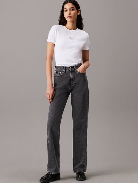 Jeansy regular fit damskie Calvin Klein Jeans J20J223657-1BZ 32/34 Szare (8720639085057) - obraz 3