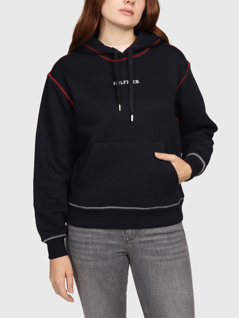 Худі жіноче Tommy Hilfiger WW0WW42424-DW5 S Темно-синє (8720636763361) - зображення 1