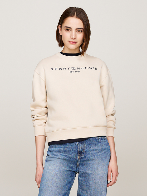 Світшот жіночий Tommy Hilfiger WW0WW39791-ACI XS Бежевий (8720637101353) - зображення 1