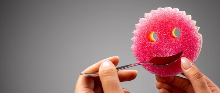 Губка кухонна Scrub Daddy Scrub Mommy рожево-фіолетова (5060481023900) - зображення 6