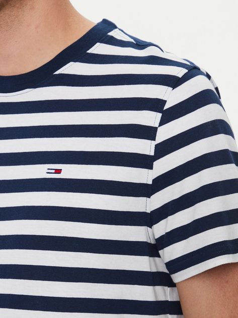 Футболка бавовняна довга чоловіча Tommy Hilfiger DM0DM20420-C1G M Синя (8720637000427) - зображення 4