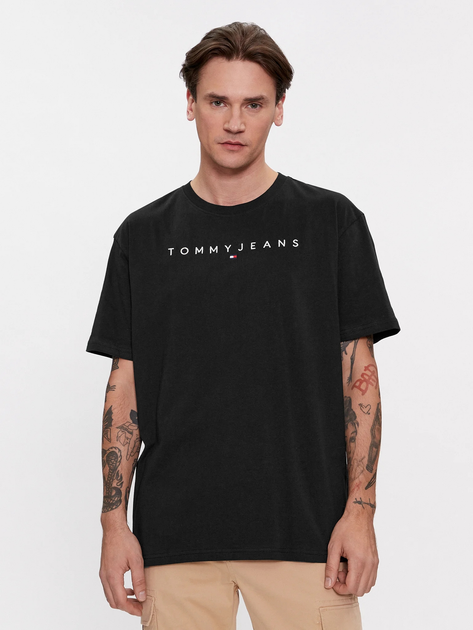 Koszulka męska bawełniana długa Tommy Jeans DM0DM17993-BDS L Czarna (8720645990918) - obraz 1