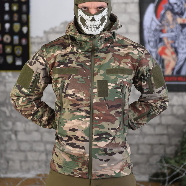 Чоловіча куртка з капюшоном Recruit Softshell мультикам розмір L - зображення 1