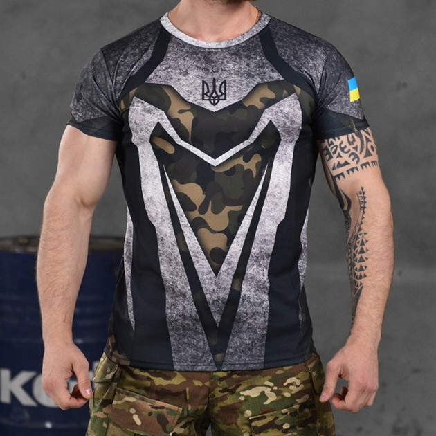 Потовідвідна чоловіча футболка Oblivion tactical coolmax з принтом "Hero" розмір L - зображення 1