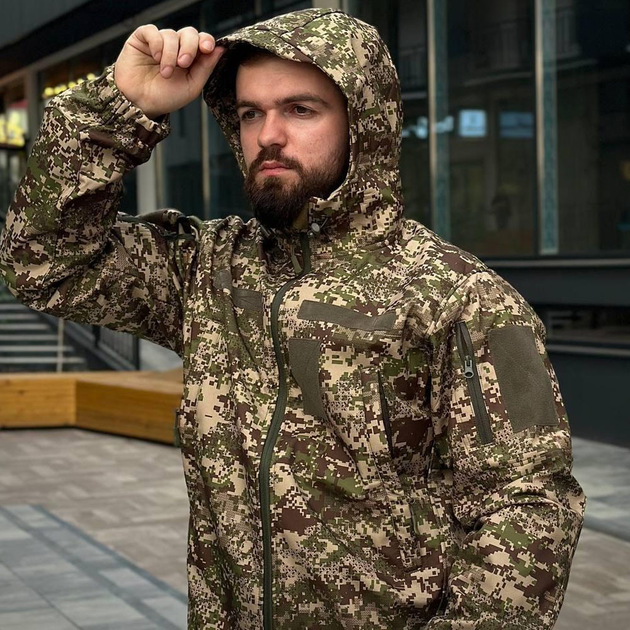 Форма Military куртка с капюшоном + штаны Softshell на флисе хищник размер M - изображение 4