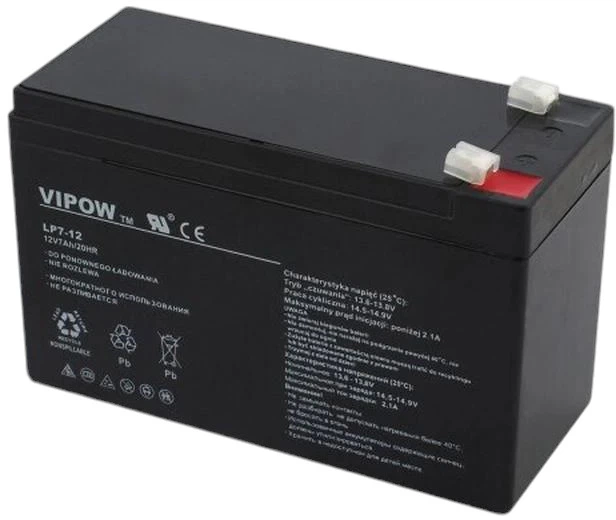 Akumulator żelowy Vipow 12V-7Ah (BAT0211) - obraz 2