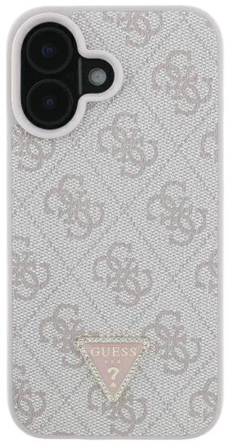Панель Guess Hardcase New 4G Triangle для Apple iPhone 16 White (GUHCP16SPG4GPH) - зображення 3