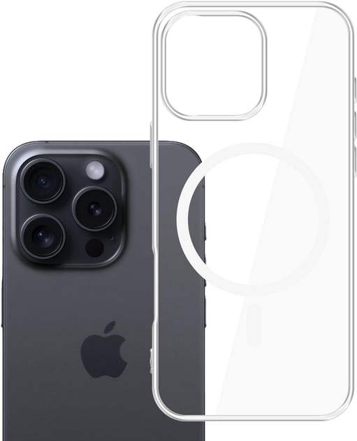 Панель 3MK Clear MagCase для Apple iPhone 16 Pro Max Transparent (5903108587112) - зображення 3