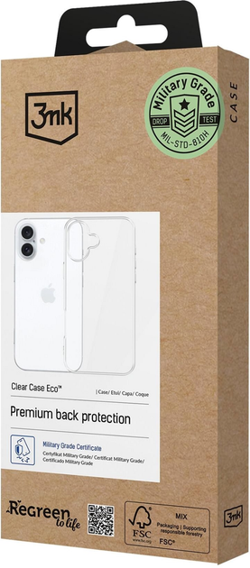 Панель 3MK ClearCase Eco для Apple iPhone 16 Transparent (5903108597050) - зображення 2