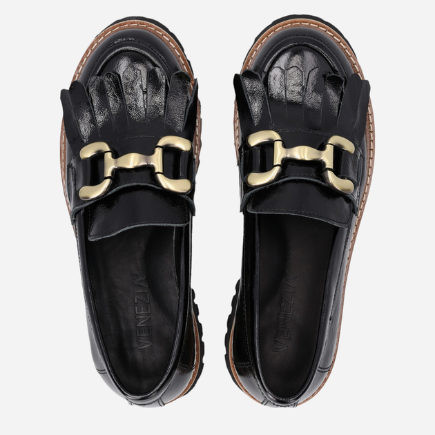 Loafersy damskie lakierowane VENEZIA E006PABLOBM041 41 26.5 cm Czarne (5906140521632) - obraz 5