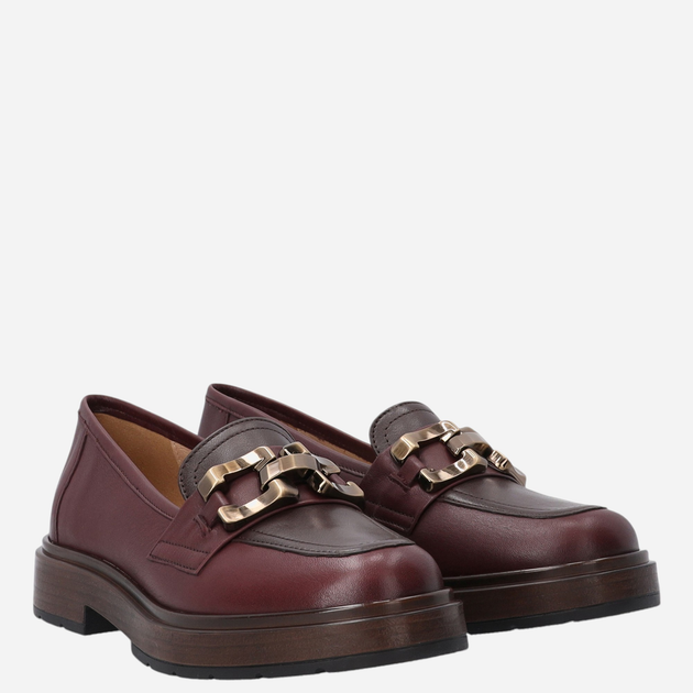 Loafersy damskie skórzane VENEZIA M007LEBOOBM049 38 24.5 cm Bordowe (5906140550625) - obraz 2