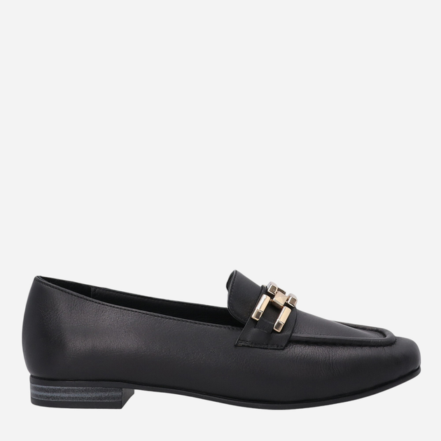 Loafersy damskie skórzane VENEZIA A014LEBLOBM028 39 25 cm Czarne (5906140520246) - obraz 1