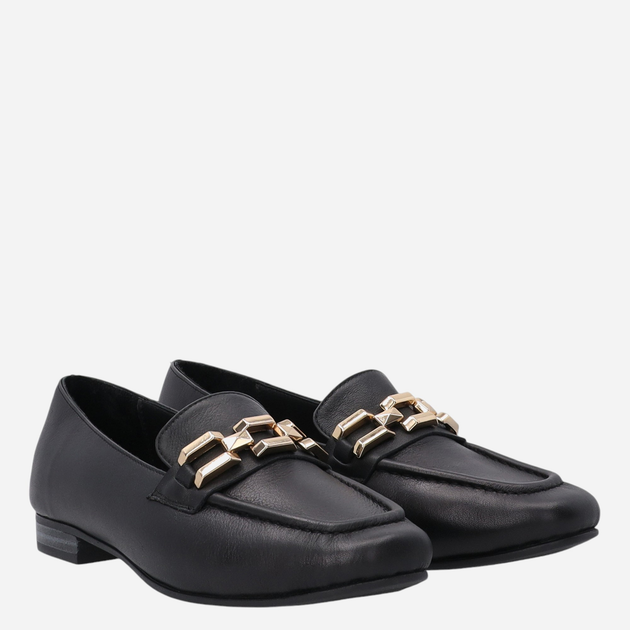 Loafersy damskie skórzane VENEZIA A014LEBLOBM028 38 24.5 cm Czarne (5906140520239) - obraz 2