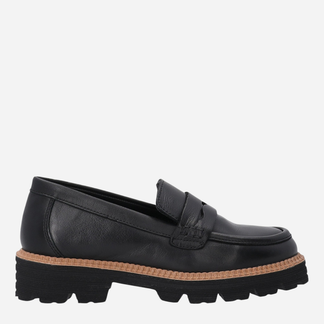 Loafersy damskie skórzane VENEZIA E013LEBLOBM041 39 25 cm Czarne (5906140542583) - obraz 1