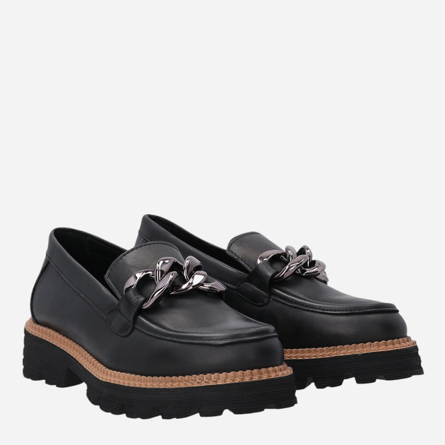 Loafersy damskie skórzane VENEZIA E012LEBLOBM041 40 26 cm Czarne (5906140542415) - obraz 2