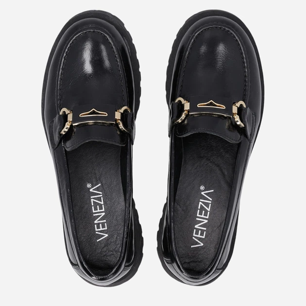 Loafersy damskie lakierowane VENEZIA R013PABLOBM047 36 23.5 cm Czarne (5906140530665) - obraz 5