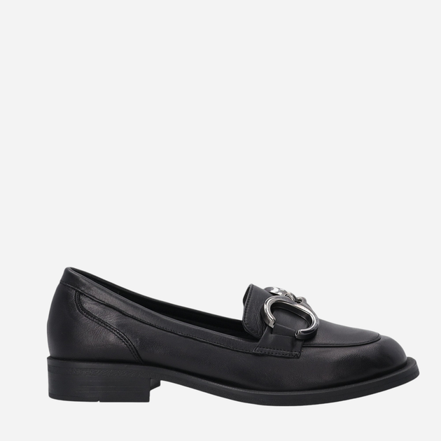 Loafersy damskie skórzane VENEZIA A005LEBLOMB028 41 26.5 cm Czarne (5906140520567) - obraz 1