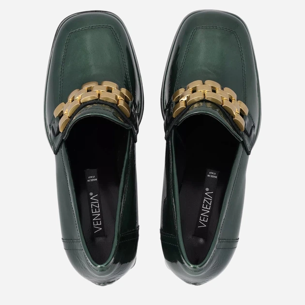 Жіночі лофери зі шкіри VENEZIA D002NAGROBM011 36 23.5 см Зелені (5906140446386) - зображення 5