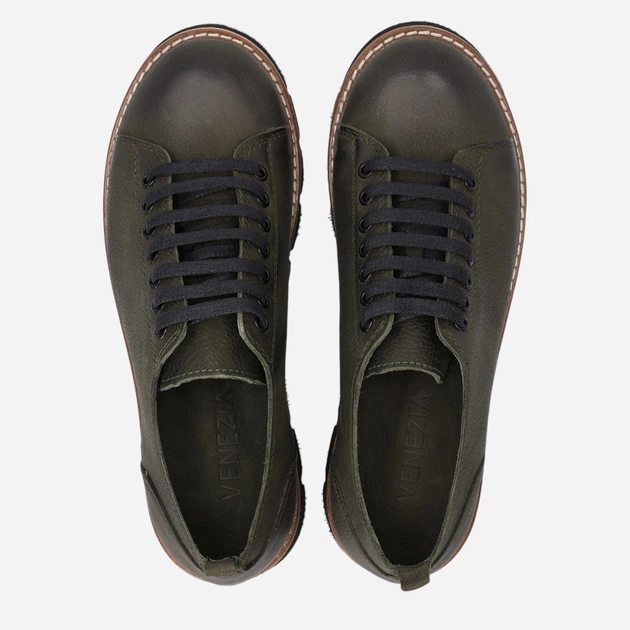 Półbuty damskie skórzane VENEZIA E008NUKHOBL041 39 25 cm Ciemnozielone (5906140521557) - obraz 5