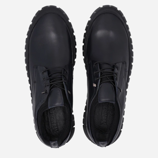 Buty derby męskie skórzane VENEZIA D003LENAMSP081 42 28.6 cm Granatowe (5906140527023) - obraz 5