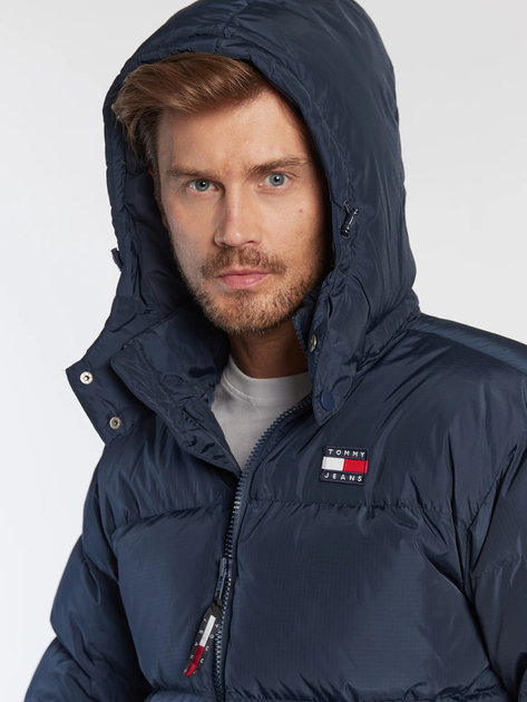 Kurtka zimowa męska pikowana Tommy Jeans DM0DM15445-C87 XL Granatowa (8720641135795) - obraz 4