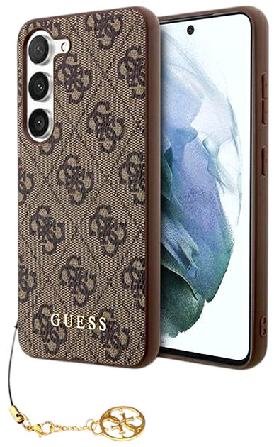 Панель Guess Hardcase 4G Charms Collection для Samsung Galaxy A35 A356 Brown (GUHCSA35GF4GBR) - зображення 3