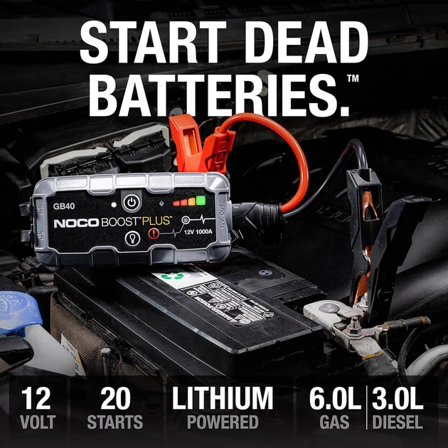 Автомобільний пусковий пристрій NOCO GB40 Boost 1000A UltraSafe для бензинових та дизельних двигунів 12В до 6 літрів - зображення 2