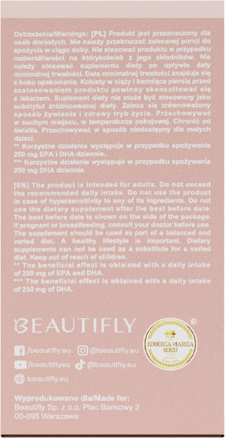 Suplement diety Beautifly Kompleks Omega 3-6-9 60 szt (5903003702238) - obraz 3