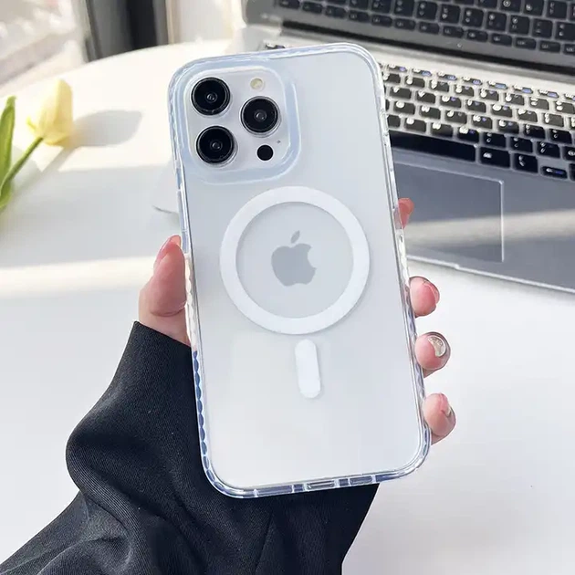 Чохол iPhone 16 Pro Max Shield with MagSafe gray - Фото 3 Чохол iPhone 16 Pro Max Shield with MagSafe gray - изображение 3
