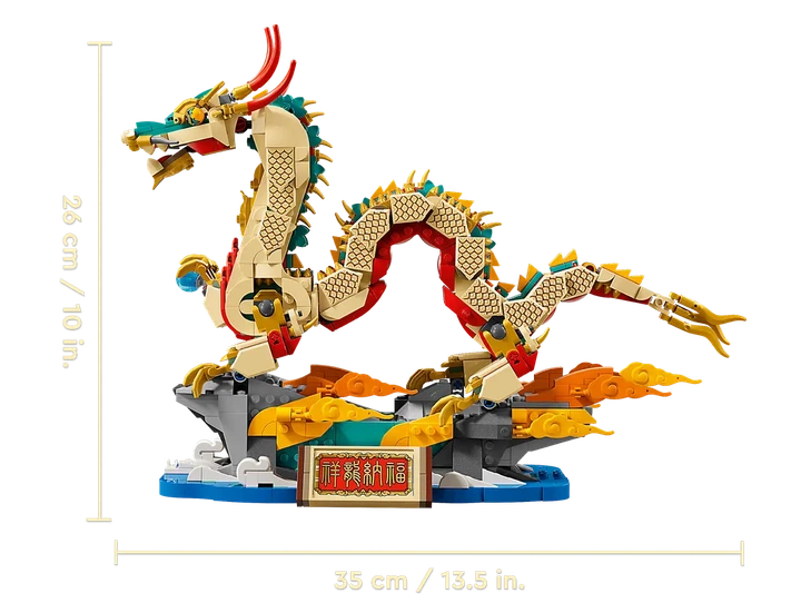 Zestaw klocków LEGO Spring Festival Smok pomyślności 1171 element (80112) - obraz 4